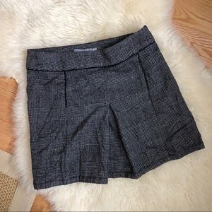 Black and White Plaid High Waisted Mini Skirt